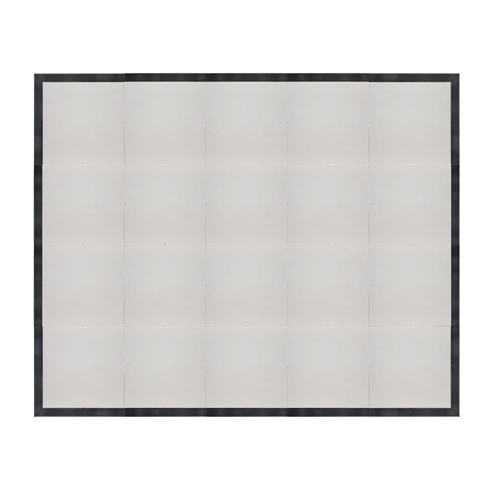 Chivari 16' x 20' White Portable Dance Floor with Black Edge Trim DF-16X20-WHTB-KT