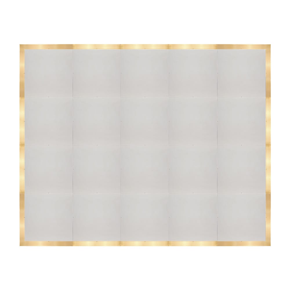Chivari 16' x 20' White Portable Dance Floor with Classic Gold Edge Trim DF-16X20-WHTCG-KT