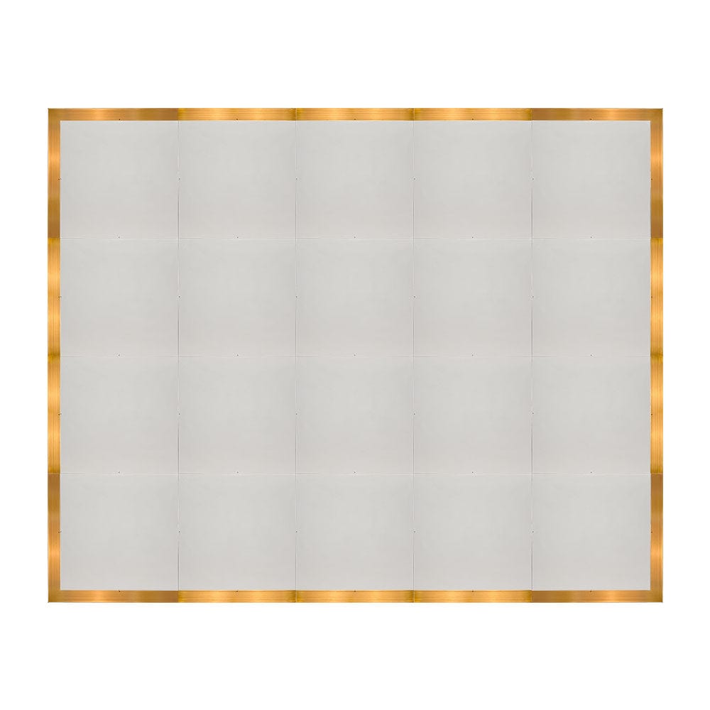 Chivari 16' x 20' White Portable Dance Floor with Gold Edge Trim DF-16X20-WHTG-KT