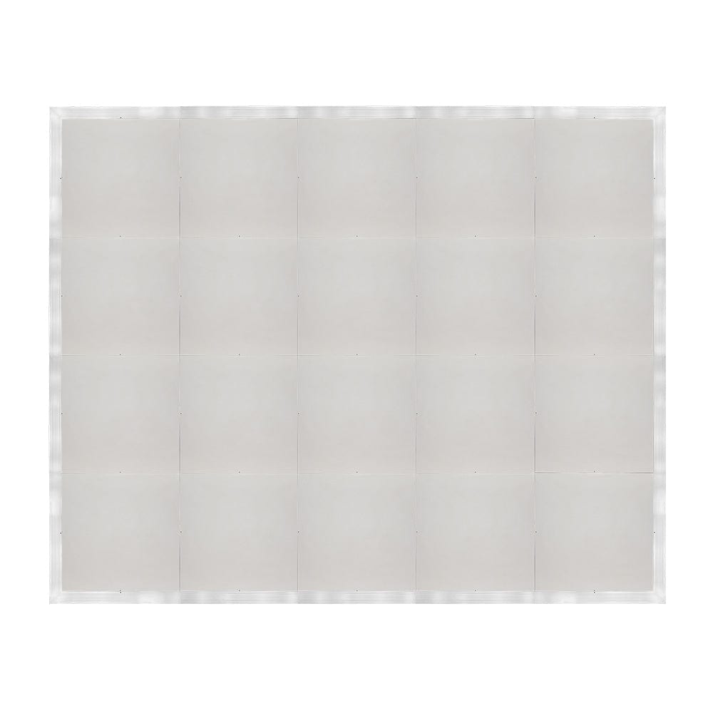 Chivari 16' x 20' White Portable Dance Floor with Silver Edge Trim DF-16X20-WHTS-KT