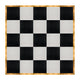 Chivari 20' x 20' Black & White Portable Dance Floor with Gold Edge Trim DF-20X20-BLKWHTG-KT