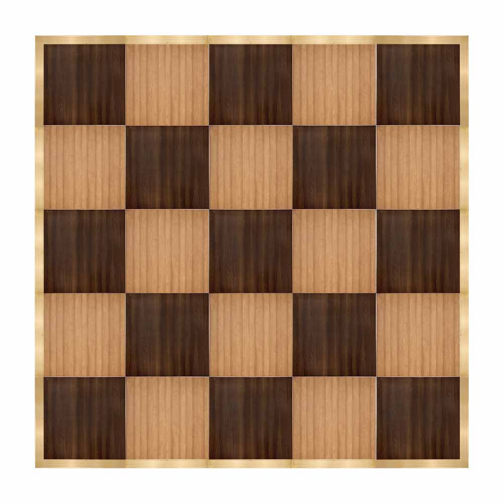 Chivari 20' x 20' Chestnut & Fruitwood Portable Dance Floor with Black Edge Trim DF-20X20-CHTFRTB-KT