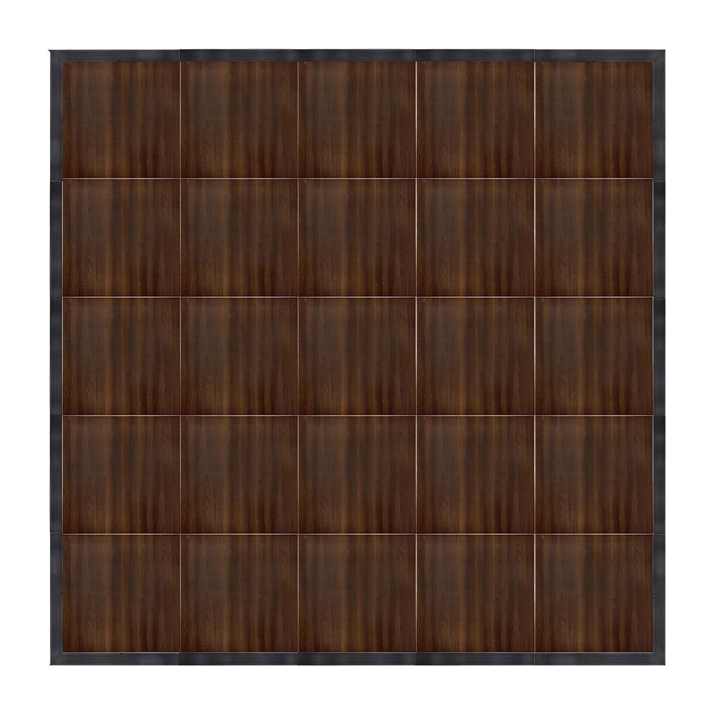 Chivari 20' x 20' Fruitwood Portable Dance Floor with Black Edge Trim DF-20X20-FRTB-KT