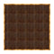 Chivari 20' x 20' Fruitwood Portable Dance Floor with Gold Edge Trim DF-20X20-FRTG-KT