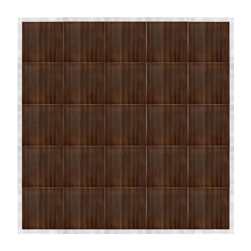 Chivari 20' x 20' Fruitwood Portable Dance Floor with Silver Edge Trim DF-20X20-FRTS-KT