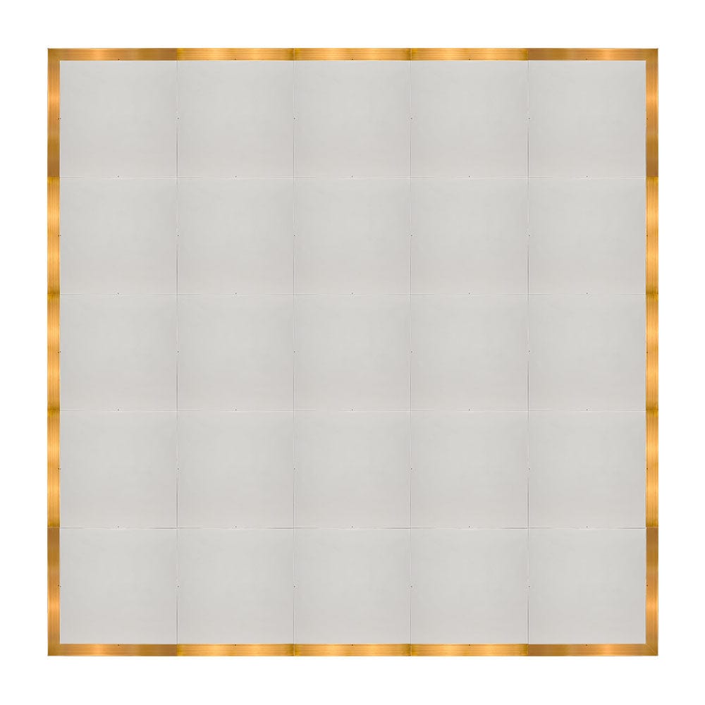 Chivari 20' x 20' White Portable Dance Floor with Gold Edge Trim DF-20X20-WHTG-KT