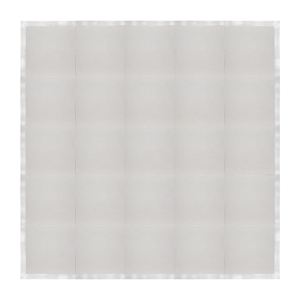 Chivari 20' x 20' White Portable Dance Floor with Silver Edge Trim DF-20X20-WHTS-KT