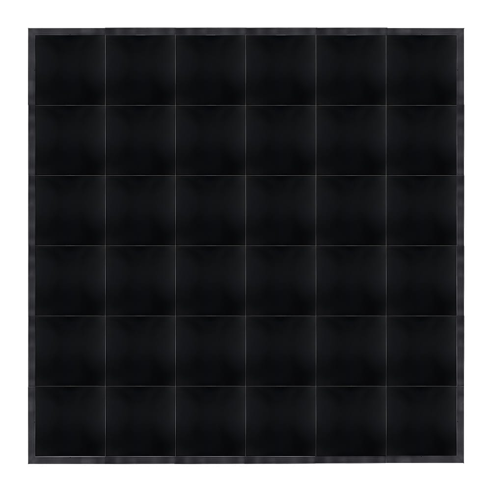 Chivari 24' x 24' Black Portable Dance Floor with Black Edge Trim DF-24X24-BLKB-KT