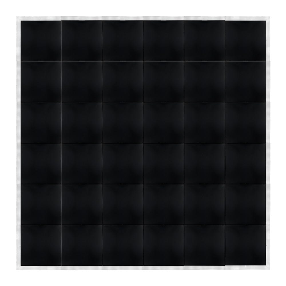Chivari 24' x 24' Black Portable Dance Floor with Silver Edge Trim DF-24X24-BLKS-KT