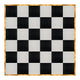 Chivari 24' x 24' Black & White Portable Dance Floor with Gold Edge Trim DF-24X24-BLKWHTG-KT