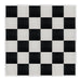 Chivari 24' x 24' Black & White Portable Dance Floor with Silver Edge Trim DF-24X24-BLKWHTS-KT