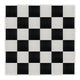 Chivari 24' x 24' Black & White Portable Dance Floor with Silver Edge Trim DF-24X24-BLKWHTS-KT