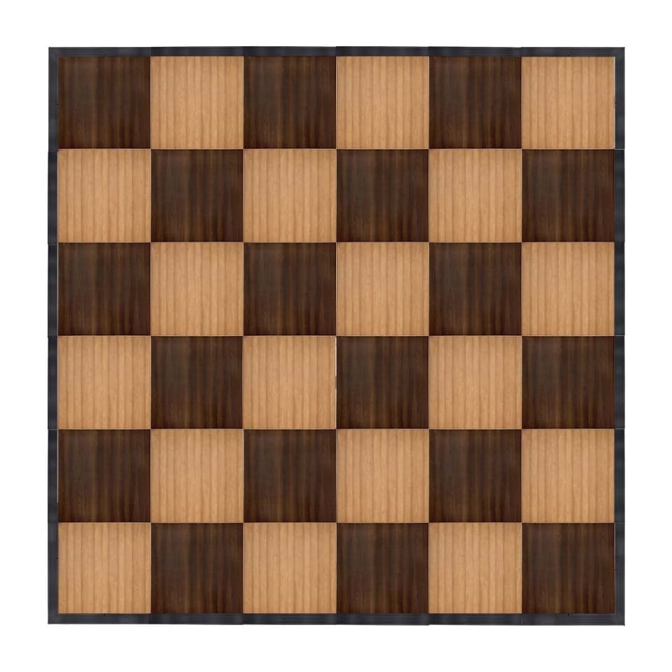 Chivari 24' x 24' Chestnut & Fruitwood Portable Dance Floor with Black Edge Trim DF-24X24-CHTFRTB-KT