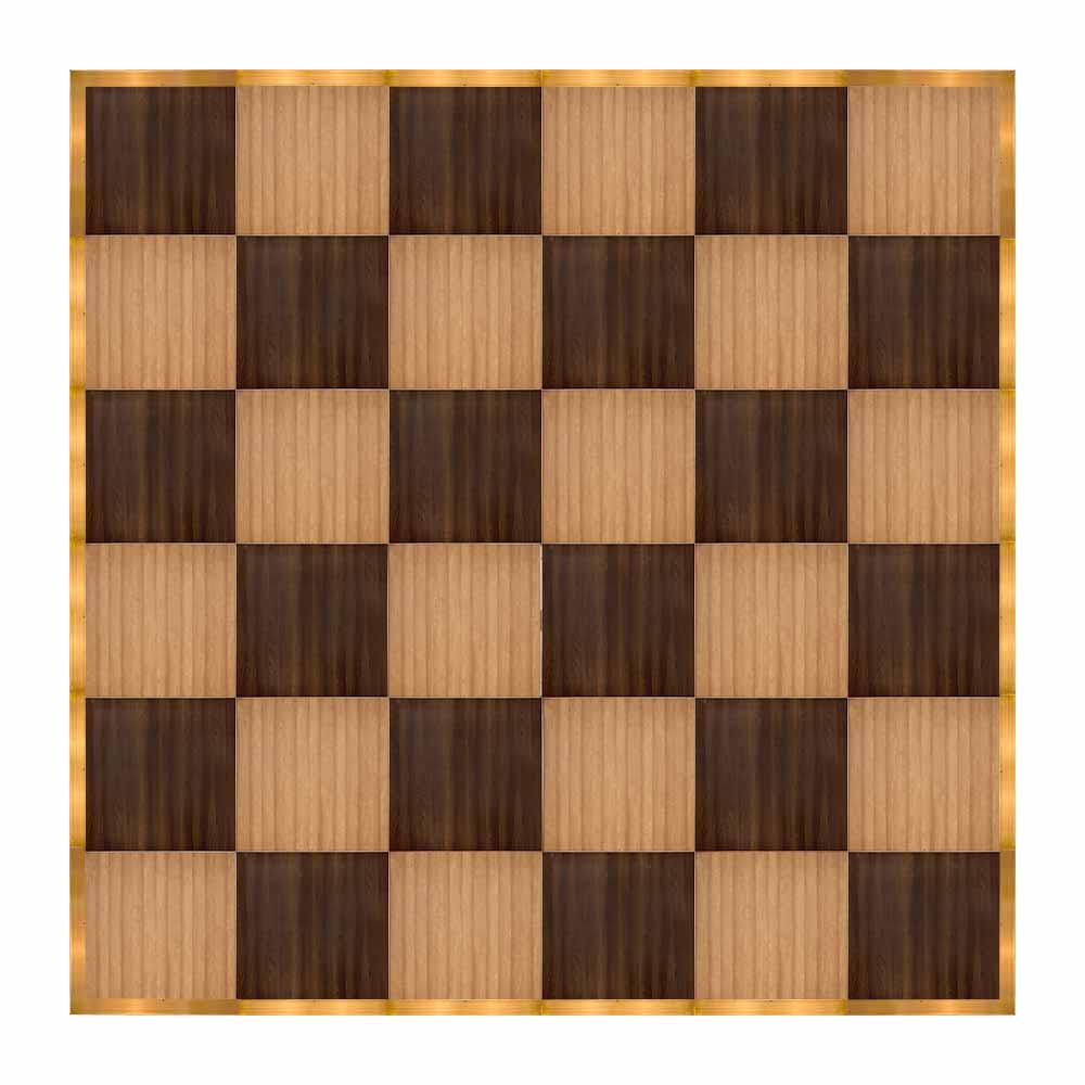 Chivari 24' x 24' Fruitwood & Chestnut Portable Dance Floor with Gold Edge Trim DF-24X24-CHTFRTG-KT