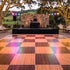 Chivari 24' x 24' Fruitwood & Chestnut Portable Dance Floor with Silver Edge Trim DF-24X24-CHTFRTS-KT