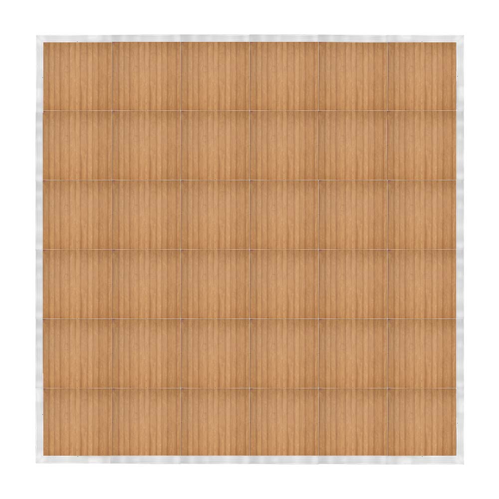 Chivari 24' x 24' Chestnut Portable Dance Floor with Silver Edge Trim DF-24X24-CHTS-KT