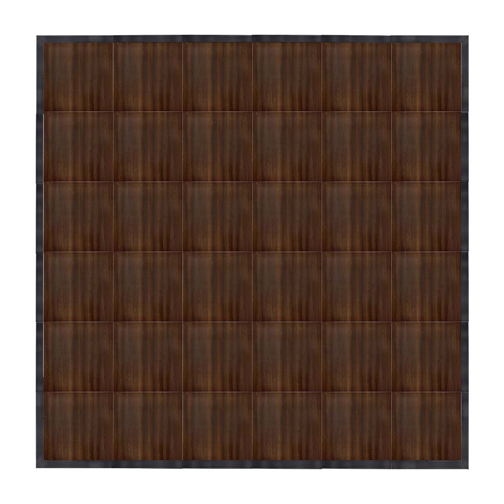 Chivari 24' x 24' Fruitwood Portable Dance Floor with Black Edge Trim DF-24X24-FRTB-KT