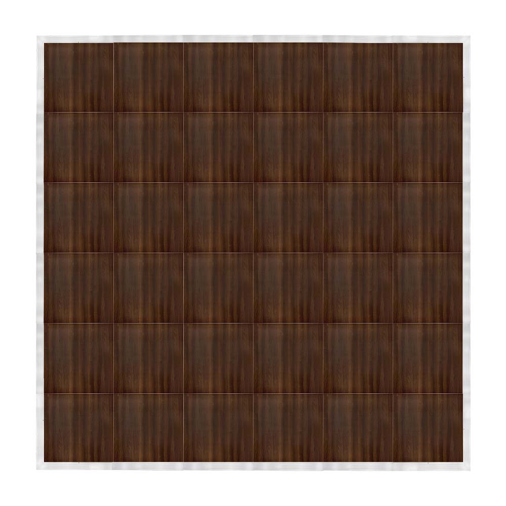Chivari 24' x 24' Fruitwood Portable Dance Floor with Silver Edge Trim DF-24X24-FRTS-KT