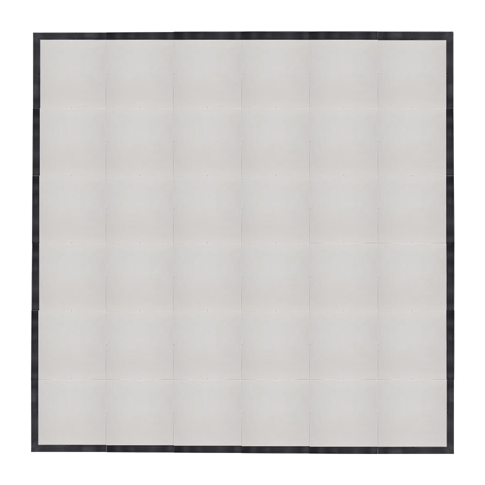 Chivari 24' x 24' White Portable Dance Floor with Black Edge Trim DF-24X24-WHTB-KT