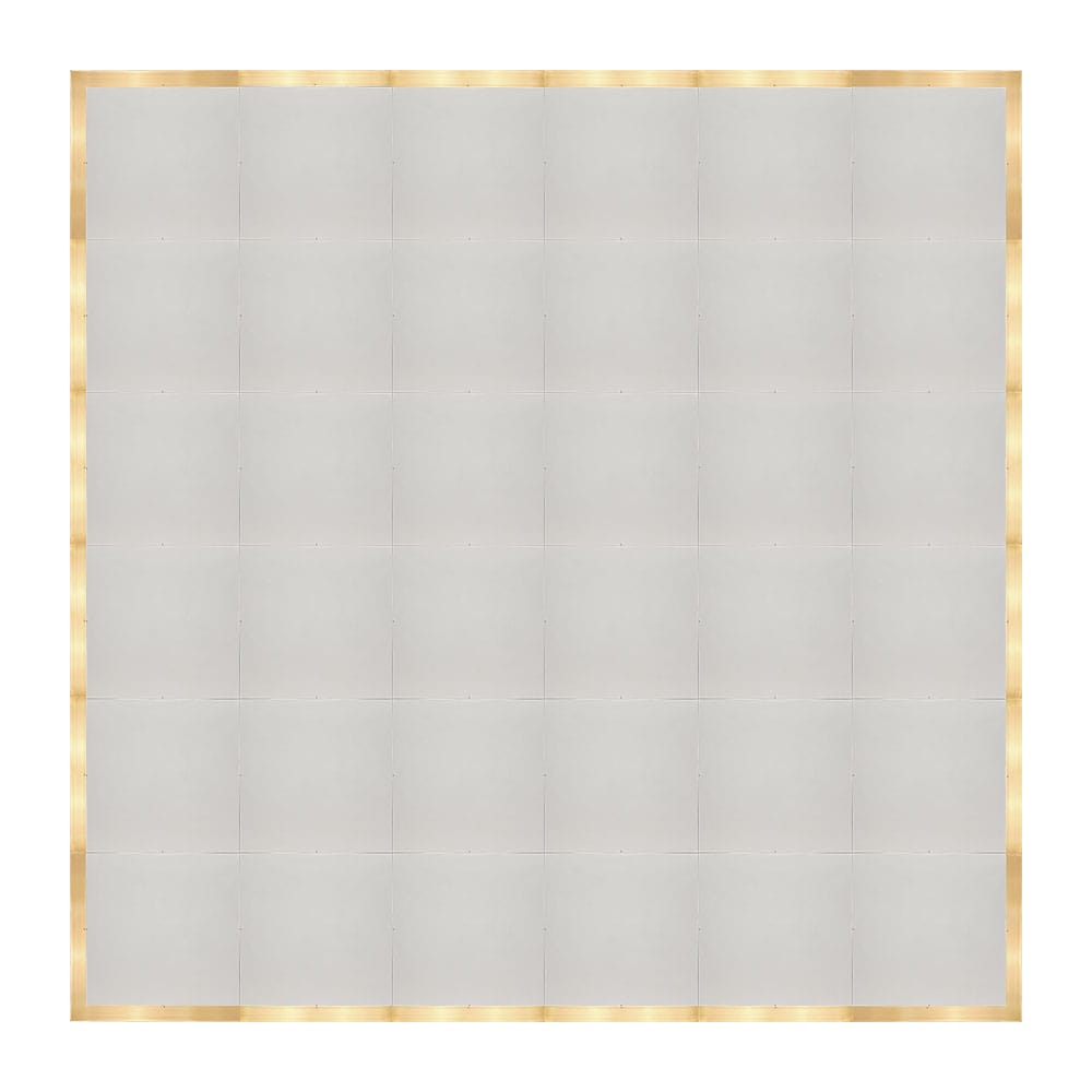 Chivari 24' x 24' White Portable Dance Floor with Classic Gold Edge Trim DF-24X24-WHTCG-KT
