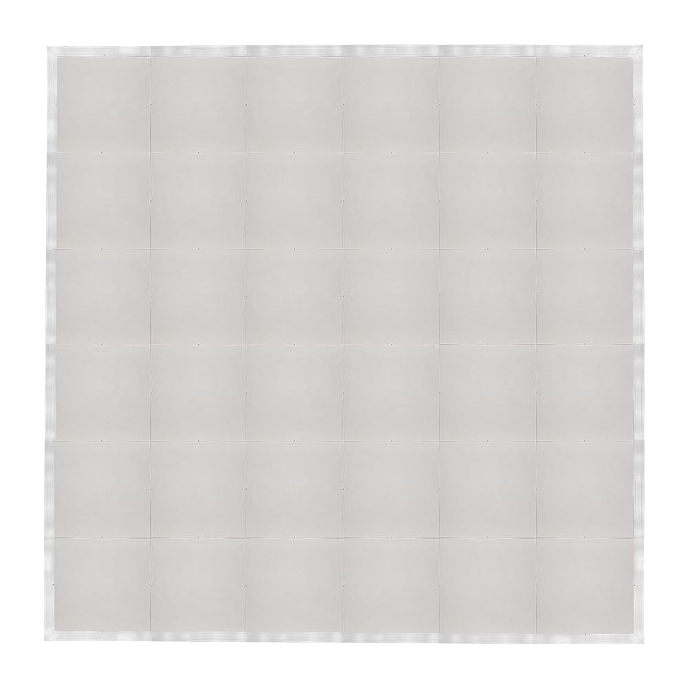 Chivari 24' x 24' White Portable Dance Floor with Silver Edge Trim DF-24X24-WHTS-KT