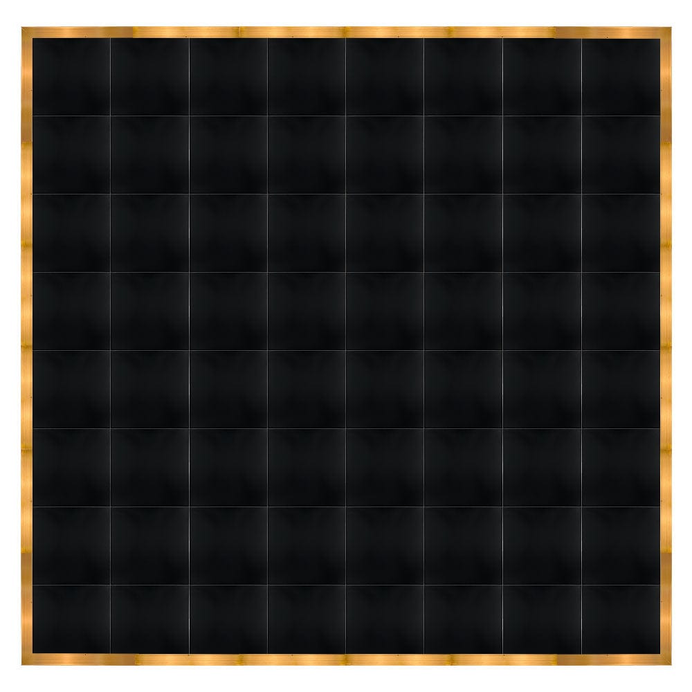 Chivari 32' x 32' Black Portable Dance Floor with Gold Edge Trim DF-32X32-BLKG-KT