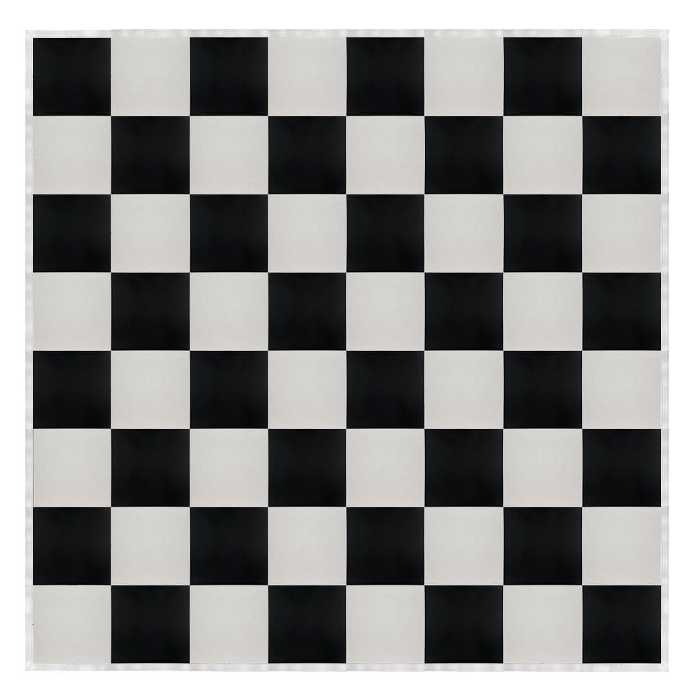 Chivari 32' x 32' Black & White Portable Dance Floor with Silver Edge Trim DF-32X32-BLKWHTS-KT