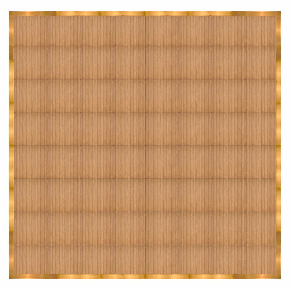 Chivari 32' x 32' Chestnut Portable Dance Floor with Gold Edge Trim DF-32X32-CHTG-KT