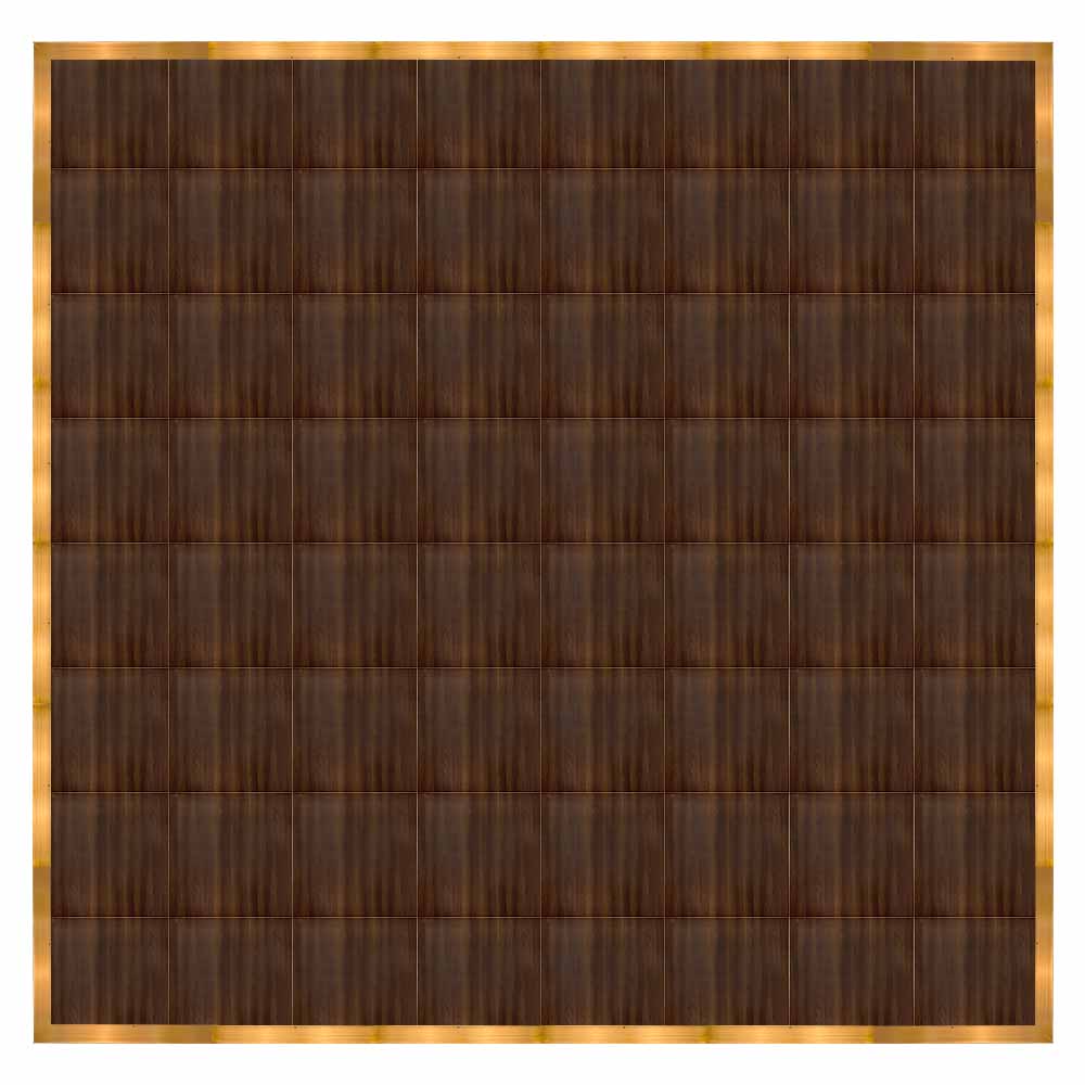 Chivari 32' x 32' Fruitwood Portable Dance Floor with Gold Edge Trim DF-32X32-FRTG-KT