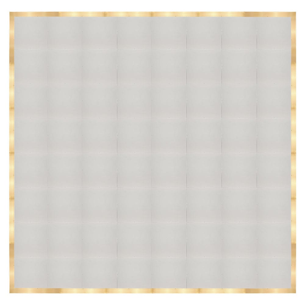 Chivari 32' x 32' White Portable Dance Floor with Classic Gold Edge Trim DF-32X32-WHTCG-KT