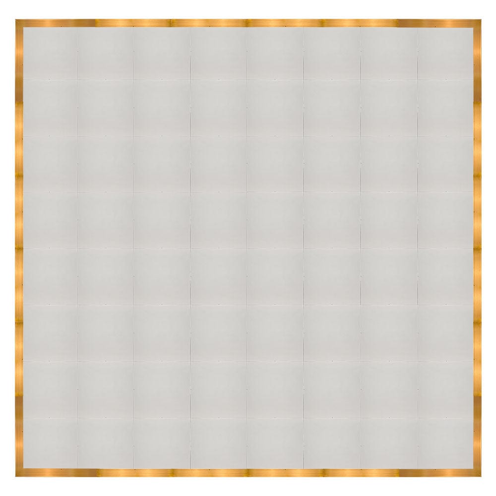 Chivari 32' x 32' White Portable Dance Floor with Gold Edge Trim DF-32X32-WHTG-KT