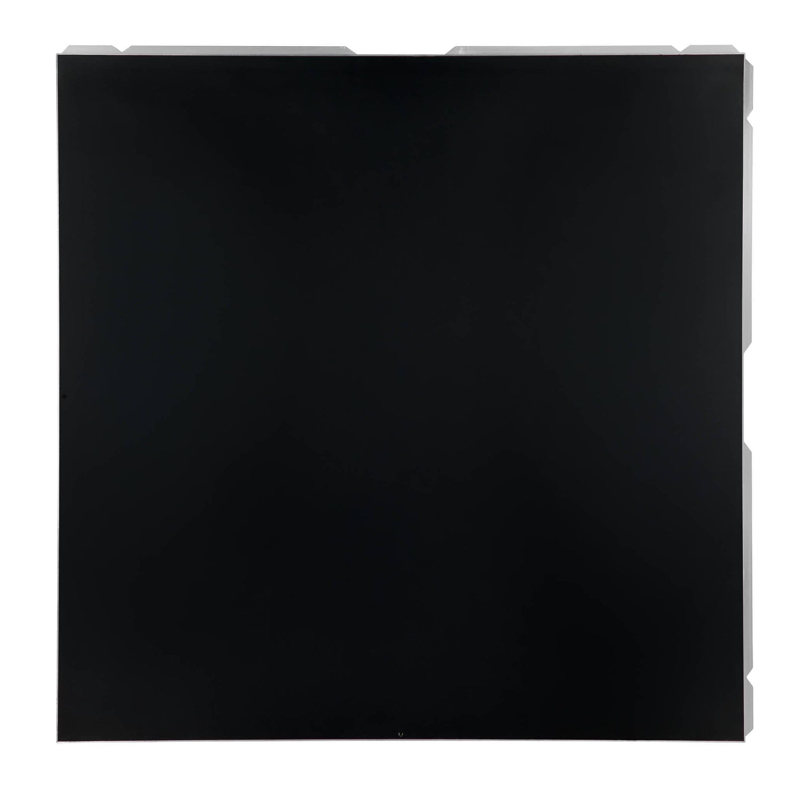 Chivari 16' x 16' Black Portable Dance Floor with Silver Edge Trim DF-16X16-BLKS-KT