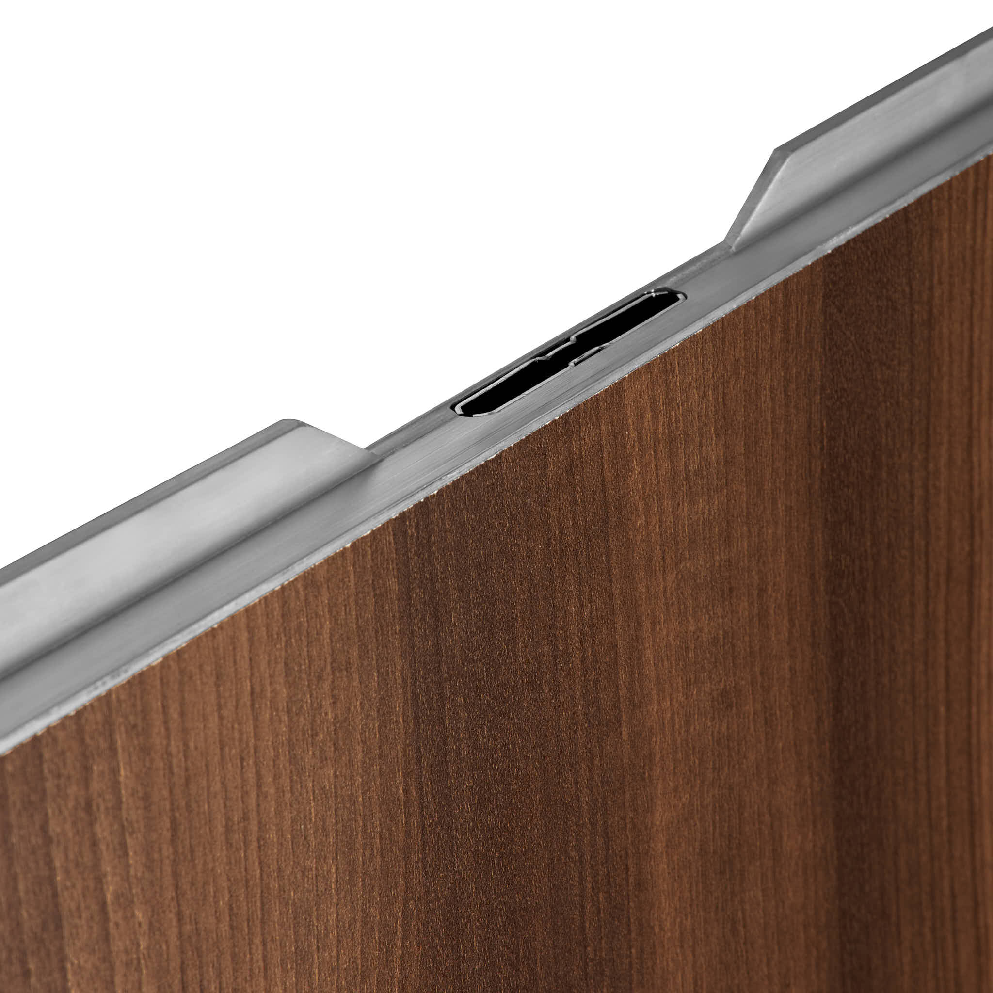 Chivari 12' x 12' Fruitwood & Chestnut Portable Dance Floor with Silver Edge Trim DF-12X12-CHTFRTS-KT