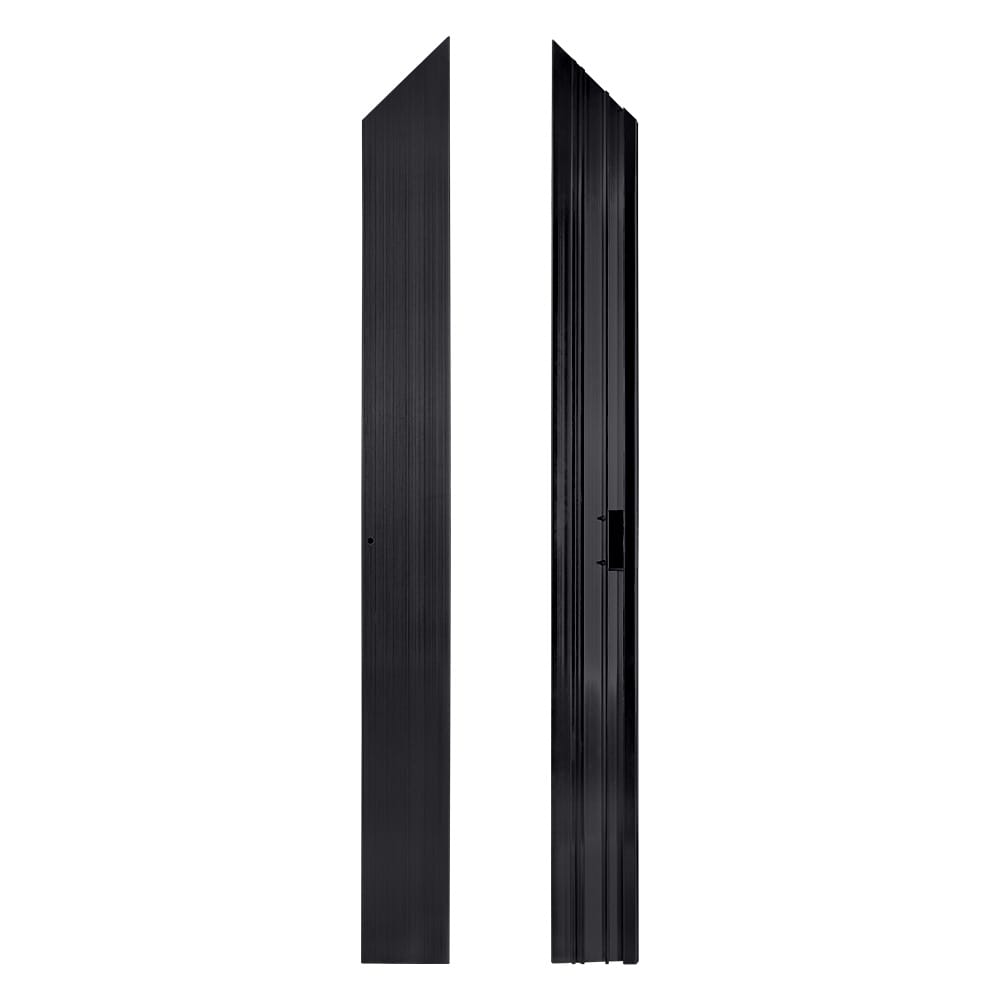 Chivari 12' x 12' Black & White Portable Dance Floor with Black Edge Trim DF-12X12-BLKWHTB-KT