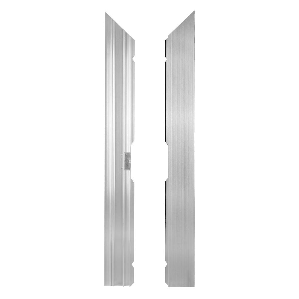 Chivari 16' x 20' Black & White Portable Dance Floor with Silver Edge Trim DF-16X20-BLKWHTS-KT