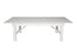 Chivari White Distressed Straight Leg Farm Table Dining Set with 2 Benches TFARM-WHITEDIS-S-LEG-KIT-AX