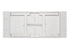 Chivari White Distressed Straight Leg Farm Table Dining Set with 2 Benches TFARM-WHITEDIS-S-LEG-KIT-AX