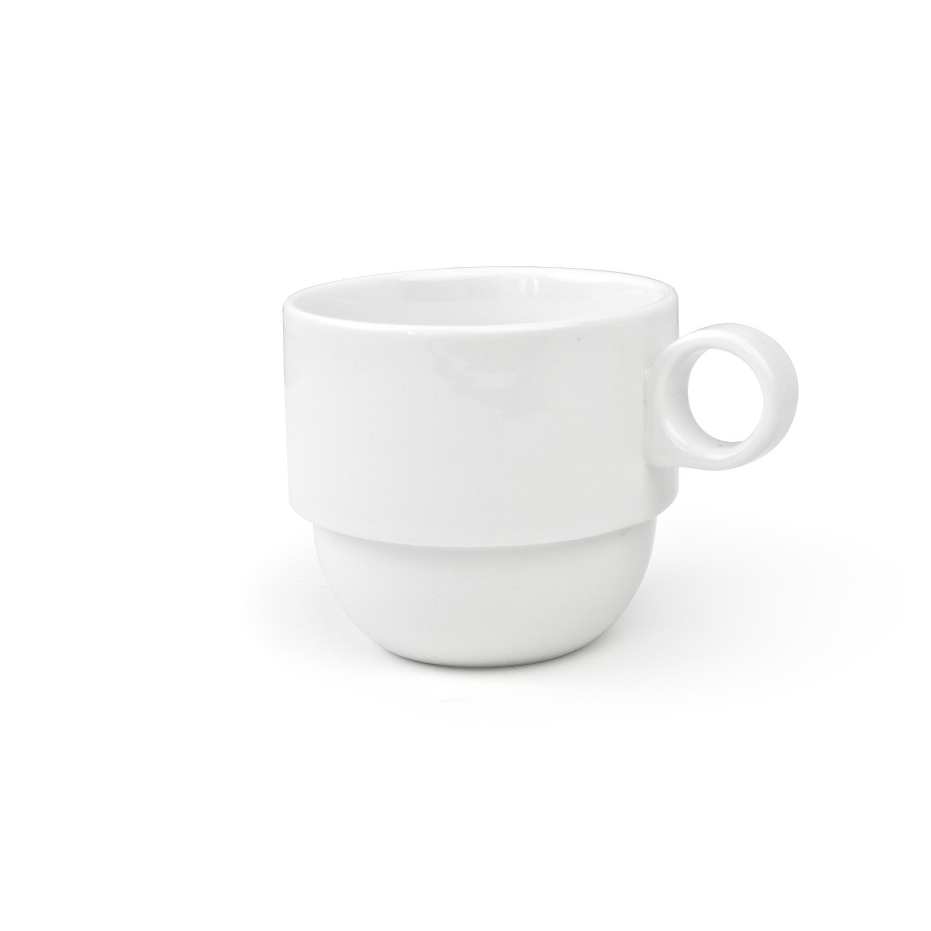 Front of the House FOH DMU016WHP23 Monaco 13 oz Superwhite Round Porcelain Cup - Case of 12 FOH-DMU016WHP23