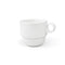 Front of the House FOH DMU016WHP23 Monaco 13 oz Superwhite Round Porcelain Cup - Case of 12 FOH-DMU016WHP23