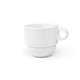 Front of the House FOH DMU016WHP23 Monaco 13 oz Superwhite Round Porcelain Cup - Case of 12 FOH-DMU016WHP23