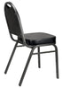 Chivari Black Vinyl Silver Steel Frame Dome Back Banquet Chair CQDVBS-ZF-T