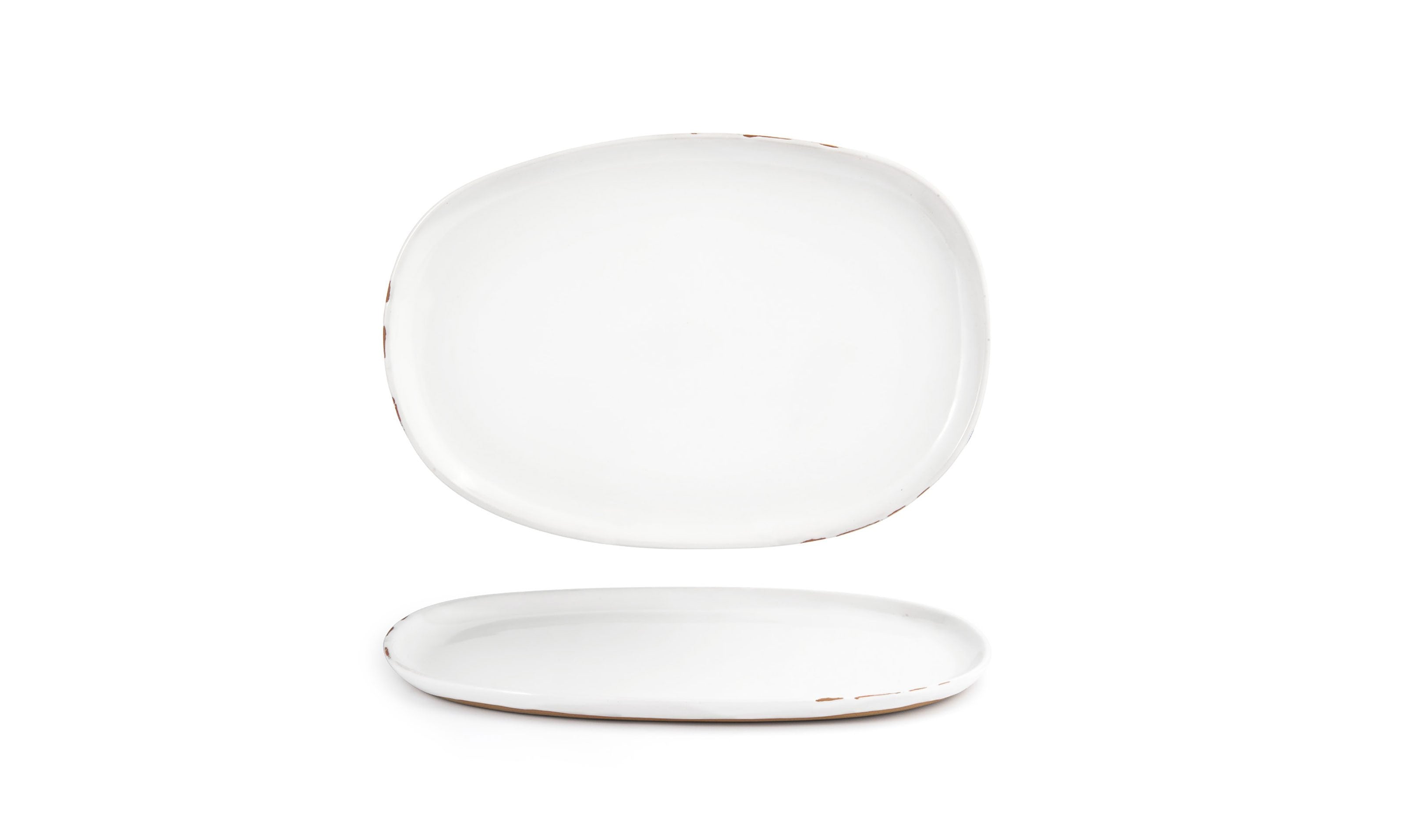 Front of the House Front of the House 13" Oval Artefact® Platter - White (Sold in case pack of 4) FOH-DOS033WHP21