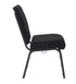 Chivari Black Fabric Church Chair with Full Back 20.5" Wide Black Steel Frame CH20FBB-ZF-T