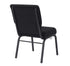 Chivari Black Fabric Church Chair with Full Back 20.5" Wide Black Steel Frame CH20FBB-ZF-T
