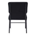Chivari Black Fabric Church Chair with Full Back 20.5" Wide Black Steel Frame CH20FBB-ZF-T