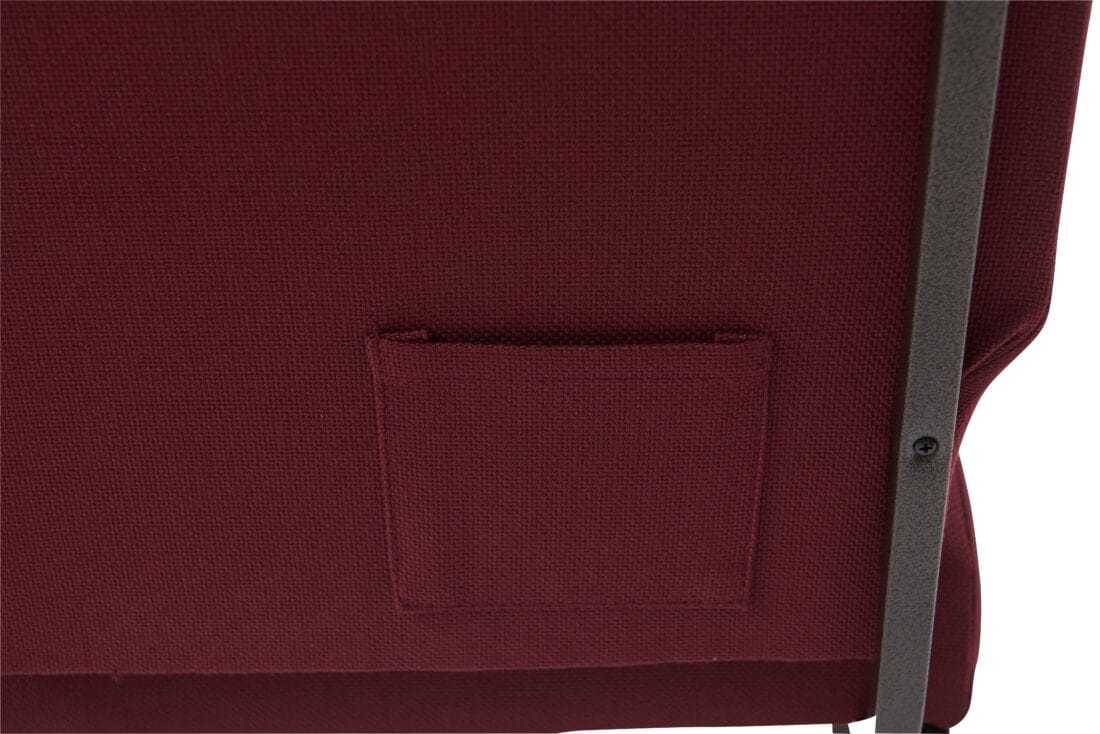 Chivari Maroon Fabric Church Chair with Full Back 20.5