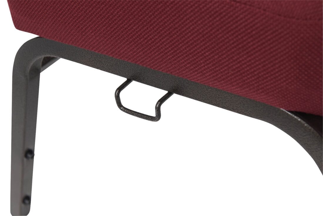 Chivari Maroon Fabric Church Chair with Full Back 20.5