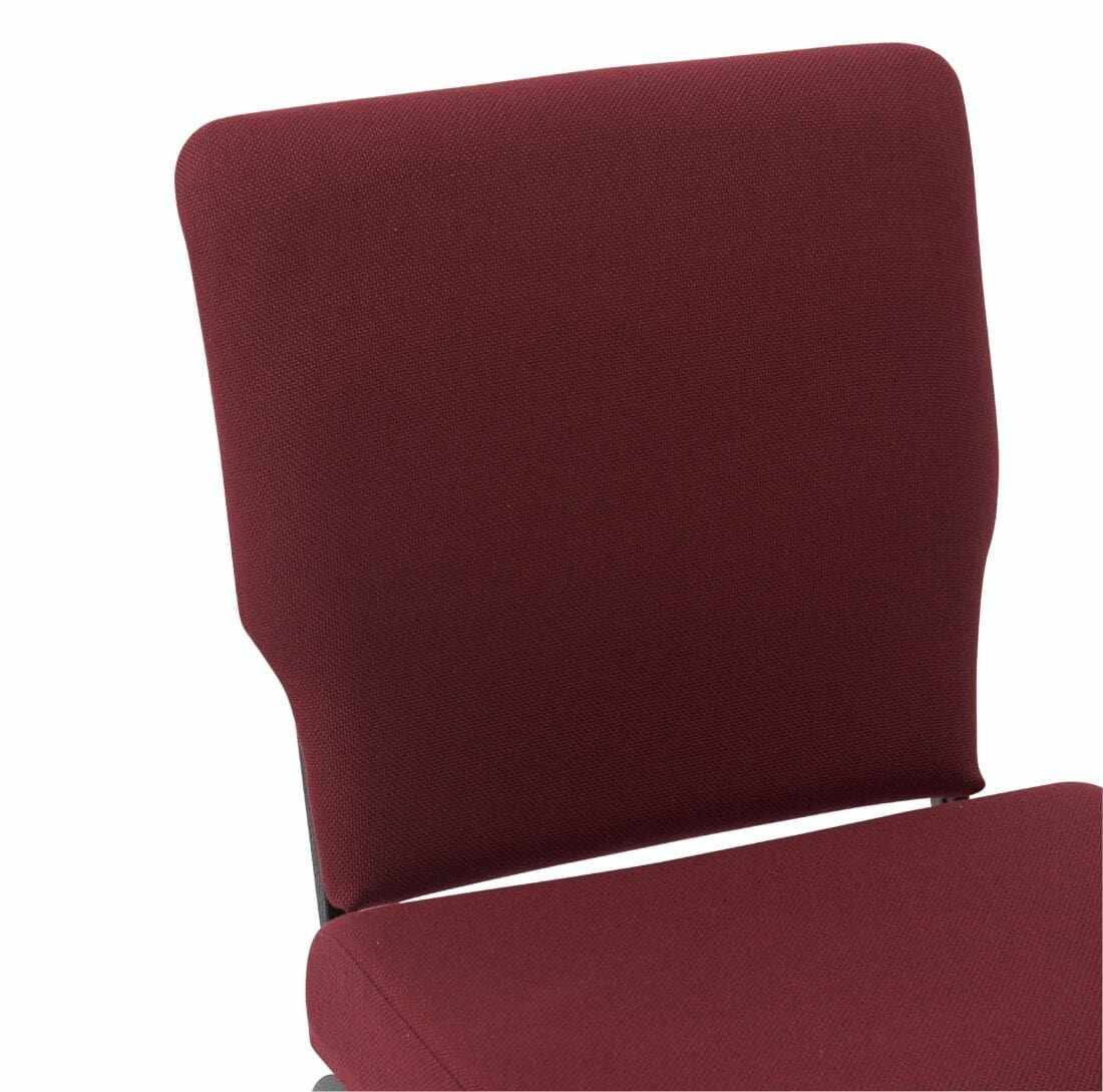 Chivari Maroon Fabric Church Chair with Full Back 20.5