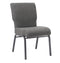 Chivari Gray Fabric Church Chair with Full Back 20.5" Wide Silver Vein Steel Frame CH20FGRSV-ZF-T