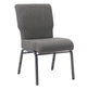 Chivari Gray Fabric Church Chair with Full Back 20.5" Wide Silver Vein Steel Frame CH20FGRSV-ZF-T